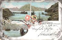 Gruss Aus Seltwald Am Brienzersee Rare Old Switzerland Postcard