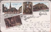 Gruss Aus Style Posted At Gand Train Station Belgium 1897 Postcard