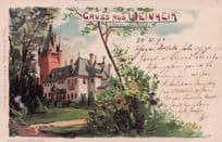 Gruss Aus Weinheim Schloss Castle 1898 German Rare Old Postcard