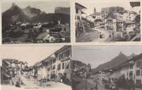 Gruyeres Street Scenes RPC & Aerial Switzerland 4x Postcard s