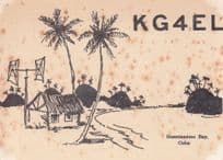 Guantanamo Bay Cuba Beach House QSL Amateur Radio Postcard Card