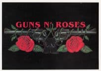 Guns'N'Roses Pistols Heavy Metal Rock Group Photo Postcard