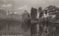 Gunten Am Thunersee, Hotel Du Lac Real Photo Sweden Postcard
