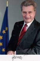 Gunther Oettinger German Politics Christian Democratic Union Hand Signed Photo