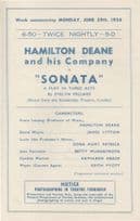 Hamilton Deane Irish Evelyn Millard Sonata 1936 Old Nottingham Theatre Programme