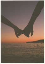 Hands Across The Sea Pinkie Fingers United German Postcard