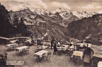 Harderkulm Tea Room At Peak Telescope Old Real Photo Swiss Postcard