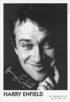 Harry Enfield Comedian Printed Signed Management Card Photo