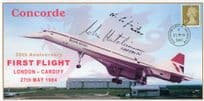 Harry Linfield John Hutchinson 2x Concorde Pilots LTD TO 9 Hand Signed FDC