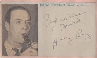 Harry Parry Victor Silvester 2x Jazz Rare Hand Signed Autograph s