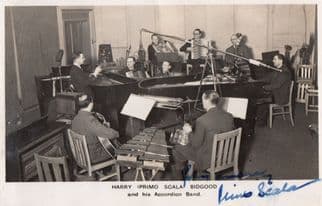 Harry Primo Scala Bidgood Jazz Band Hand Signed Antique Photo