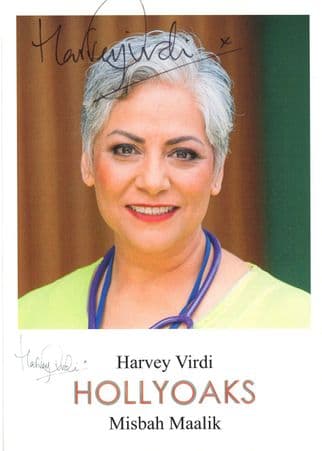 Harvey Virdi as Misbah Maalik Hollyoaks Hand Signed Cast Card Photo
