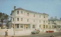 Hat Blowing Off at Sandown Hotel Isle Of Wight 1980s Postcard