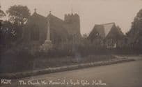 Hatton Military War Memorial Church Antique Real Photo Derby Postcard