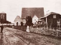 Hattula Suomi Finland Tractor at Holy Cross Church Postcard