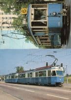 Hauptbahnhof Tram Bus 2x Switzerland Zurich Transport Postcard s