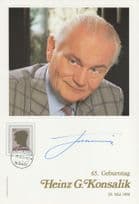 Heinz Konsalik WW2 German Book Author Hand Signed FDC Photo