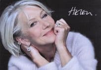 Helen Mirren Printed & Secretary Hand Signed Christmas Photo