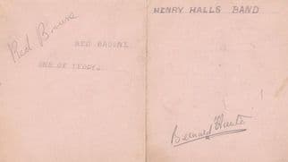 Henry Hall Big Jazz Band 2x Hand Signed Autograph s