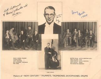 Henry Hall Boosey & Hawkes Antique Card 10x8 Hand Signed Autograph