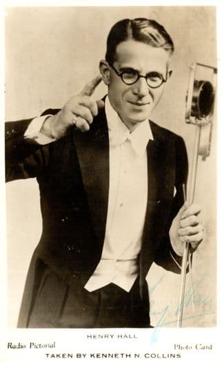 Henry Hall Jazz Band Leader Radio Pictorial Old Hand Signed Photo