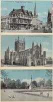 Hereford Castle Green Nelson Statue 3x Blue Dennis Postcard s