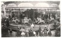 Hereford Fair The Galloping Horses Carousel Vintage Photo