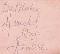 Herschel Henlere Canadian Old Pianist Tony Morgan Hand Signed Autograph Page