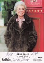 Hilda Braid as Nana Moon Eastenders BBC Hand Signed Cast Card Photo