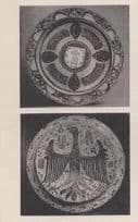 Hispano Moresque Deep Dish Plate Despujol Arms Cataluna Old Museum Postcard