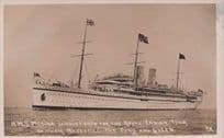 HMS Medina Royal Ship India Tour 1911 King George V Real Photo Postcard