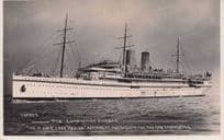 HMS P&O Medina 1911 Portsmouth King George V Coronation Old Ship RPC Postcard