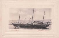 HMY Osborne Royal Navy Paddle Steamer Ship Antique Postcard