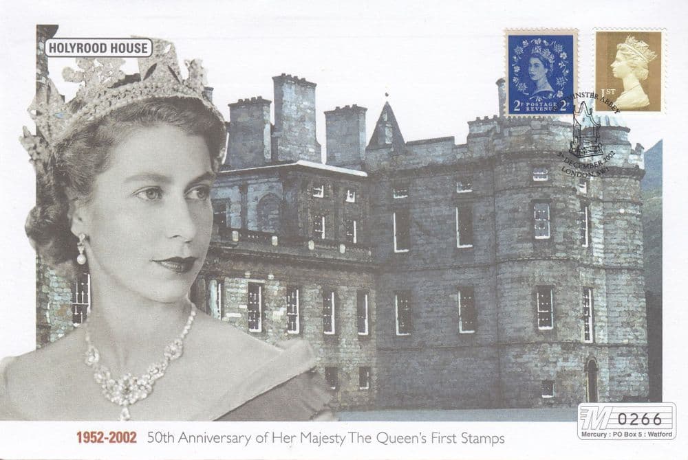 Holyrood House Queen Elizabeth II Golden Jubilee Rare Stamp 50th