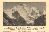 Holzschnitzerie Gershaft Brienzwiler Interlaken Billige Old Swiss Advertising Postcard
