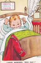 Home Sweet Home Antique Tucks Comic Children Postcard