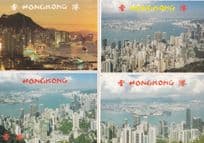 Hong Kong 4x Kowloon Skyscraper Incl Night Illuminations Postcard s