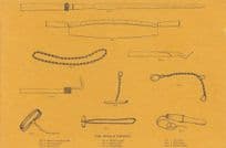 Hooks Knives Blades Straps Whale Fishing Victorian Book Rare Postcard