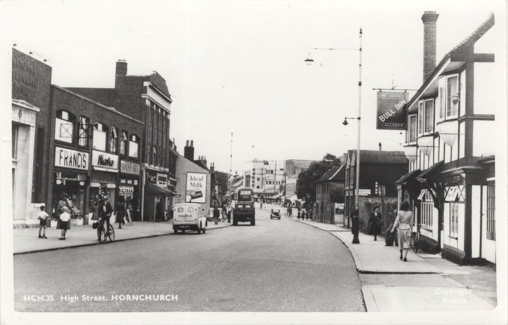 Hornchurch High Street Essex Milk Real Photo Friths Old Postcard