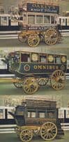 Horse Omnibus 3x Knife Polish London Postcard s