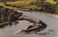 Horseshoe Bend Chepstow Friths Aerial 1950s Postcard