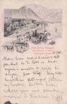 Hotel Byron Villeneuve Switzerland Antique Postcard