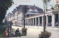 Hotel Haldenhof Switzerland Antique Luzern Kursaal Postcard