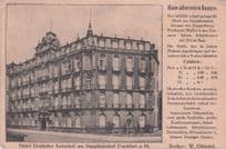 Hotel Kaiserhof Frankfurt Antique German Advertising Postcard
