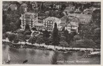 Hotel Lorius Montreux Switzerland Aerial Real Photo Postcard