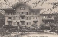 Hotel & Pension Erica Spiez Switzerland Old Postcard