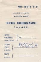 Hotel Sheherazade Tanger Vintage Food Guide Ephemera