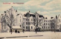 Hudiksvall at Winter Christmas Snow Old Sweden Postcard