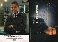 Hugh Quarshie as Ric Holby City 2x Hand Signed Cast Card Photo s