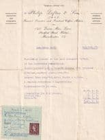 Hulme Funeral Company Manchester 1955 Receipt Letter
